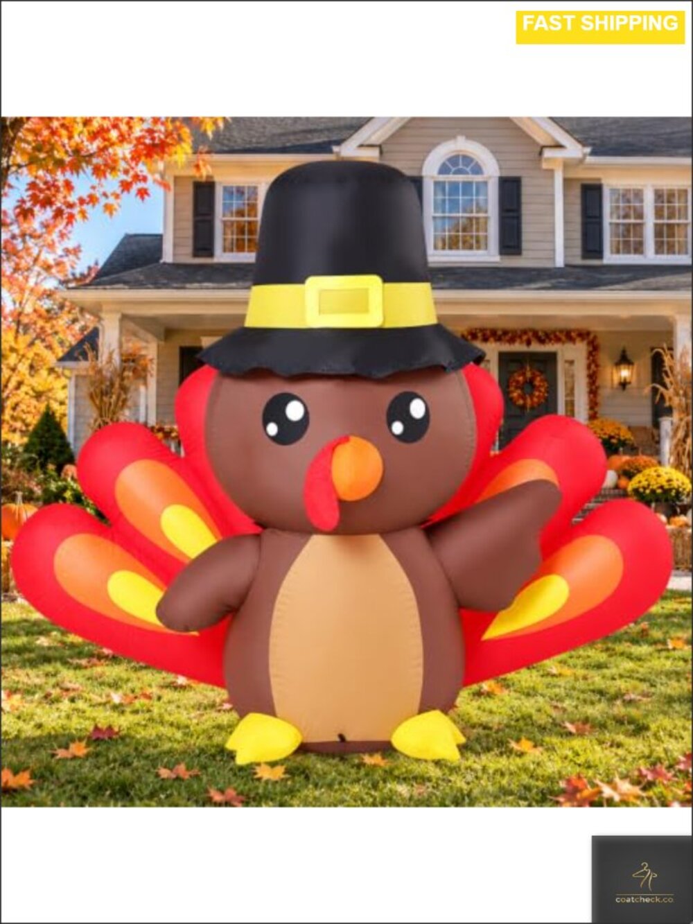 4.6FT Thanksgiving Turkey Inflatable Outdoor Decor